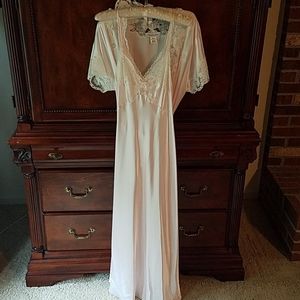Christian Dior satin negligee and robe set